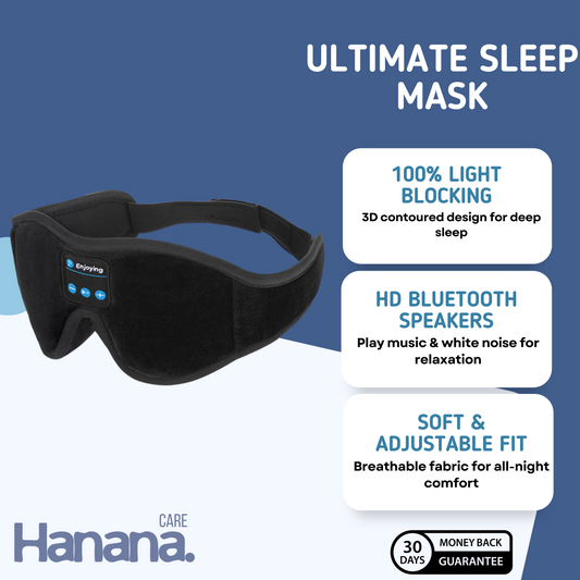 DreamTune™ Pro - Bluetooth Sleep Mask with 3D Eye Cushion & HD Speakers